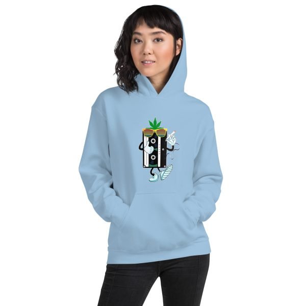 Unisex Audio Tape and Weed Hoodies Funny Hoodie Marijuana Lovers Hoodie Multicolor- unisex heavy blend hoodie light blue front 654305307a9a9.jpg