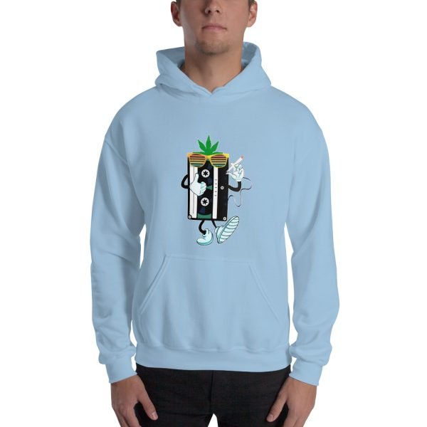 Unisex Audio Tape and Weed Hoodies Funny Hoodie Marijuana Lovers Hoodie Multicolor- unisex heavy blend hoodie light blue front 654305309b41f.jpg
