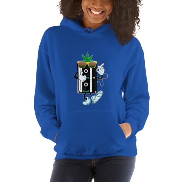 Unisex Audio Tape and Weed Hoodies Funny Hoodie Marijuana Lovers Hoodie Multicolor- unisex heavy blend hoodie royal front 6543053072f80.jpg