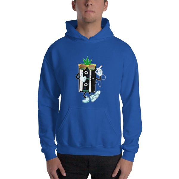 Unisex Audio Tape and Weed Hoodies Funny Hoodie Marijuana Lovers Hoodie Multicolor- unisex heavy blend hoodie royal front 654305308cec0.jpg