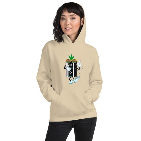 Unisex Audio Tape and Weed Hoodies Funny Hoodie Marijuana Lovers Hoodie Multicolor- unisex heavy blend hoodie sand front 654305307fe34.jpg