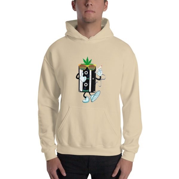 Unisex Audio Tape and Weed Hoodies Funny Hoodie Marijuana Lovers Hoodie Multicolor- unisex heavy blend hoodie sand front 654305309fc10.jpg